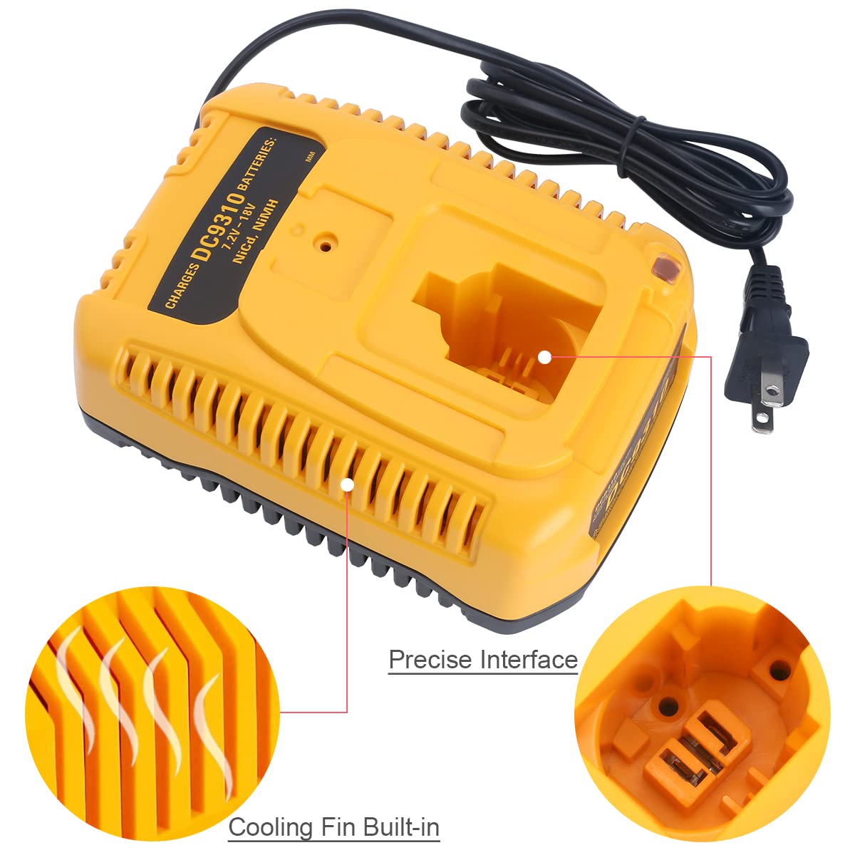 Lasica DC9310 LED indicator shows charge status at a glance.