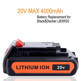 Lasica LBXR20-OPE-compatible battery fitting Black and Decker weed eater.