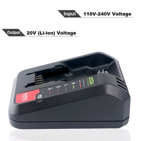 Lasica charger note indicating Craftsman V20 batteries are not supported.