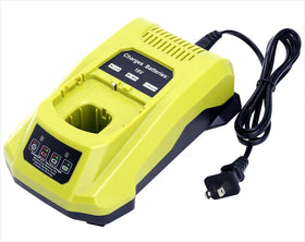 Lasica P117 charger in a workshop setup for on-site use.