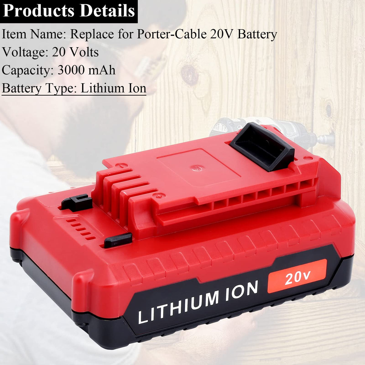 Lasica PCC680L battery in use powering a drill for tasks.