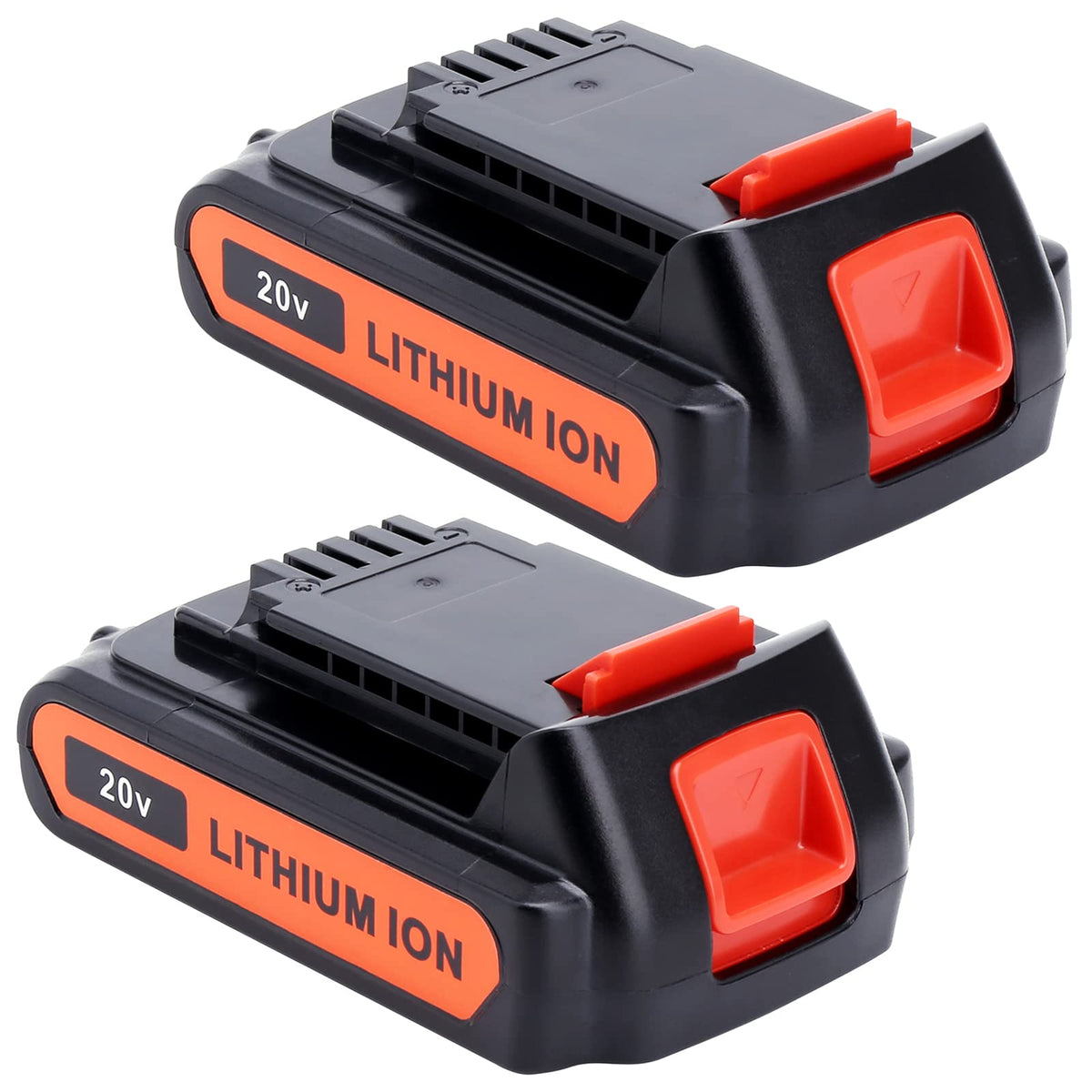 Lasica two-pack 4000mAh 20V battery powering outdoor tools.