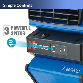 Lasko X-Blower pivoting head directs airflow precisely where needed.