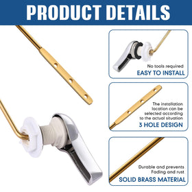 Lasnten easy-installation flush lever with three chain holes simplifies setup.