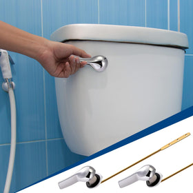 Lasnten flush lever with nuts included ensures quick replacement and secure mounting.