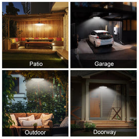 Latband Solar Shed Light metal hanging ring reduces cable tension.