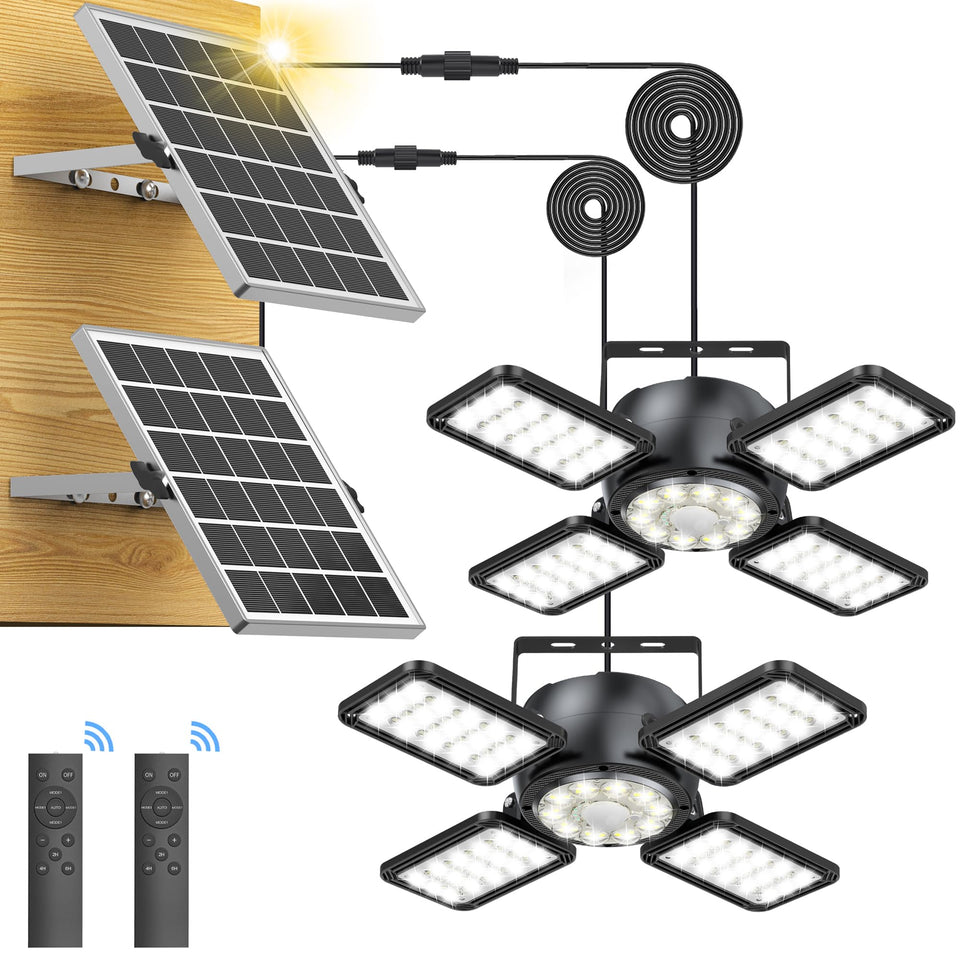 Latband solar shed light outdoors provides 1200lm brightness for exterior spaces