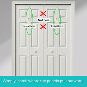 LatchSmart Bifold Lock durable construction for long-term home safety.