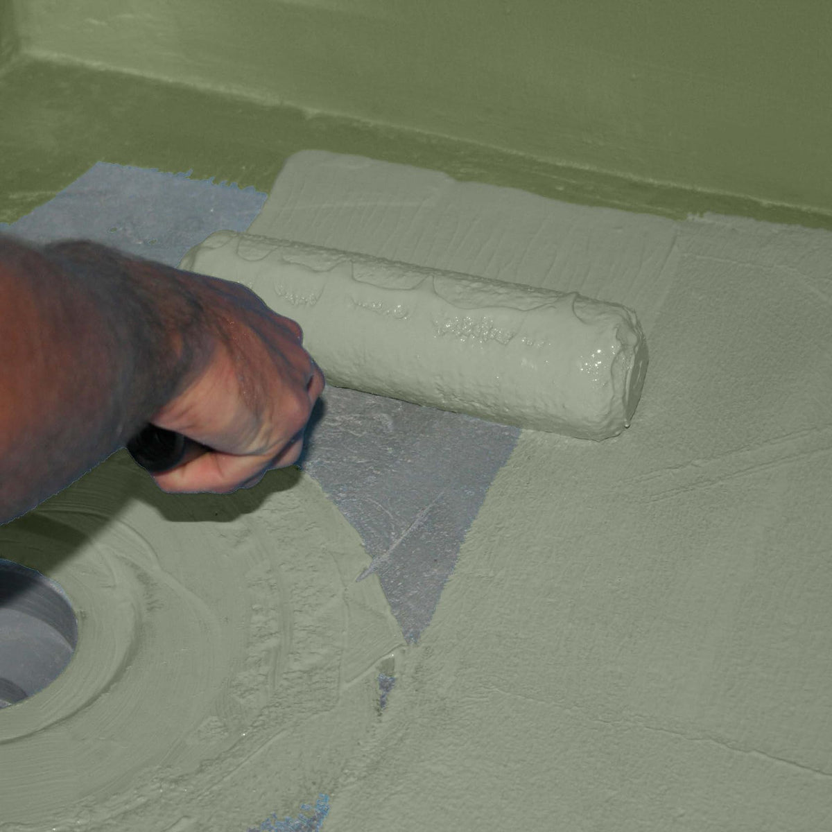 LATICRETE Hydro BAN corner application demonstrates easy bonding and inspection-ready waterproofing.