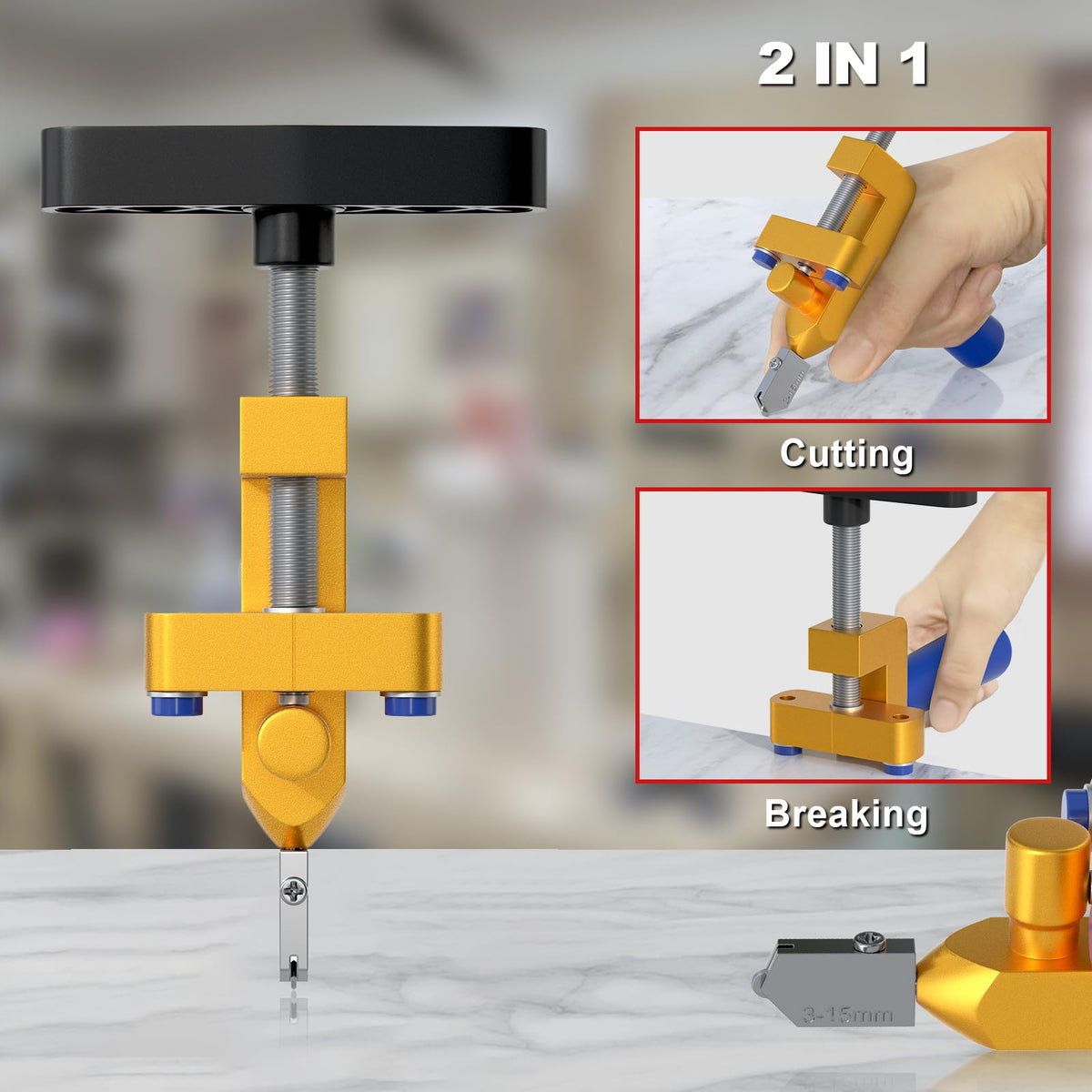 LATTHANT 2-in-1 tile breaker for clean breaks and efficient work.