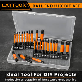 LATTOOK compact 24-piece hex bit kit keeps everything organized