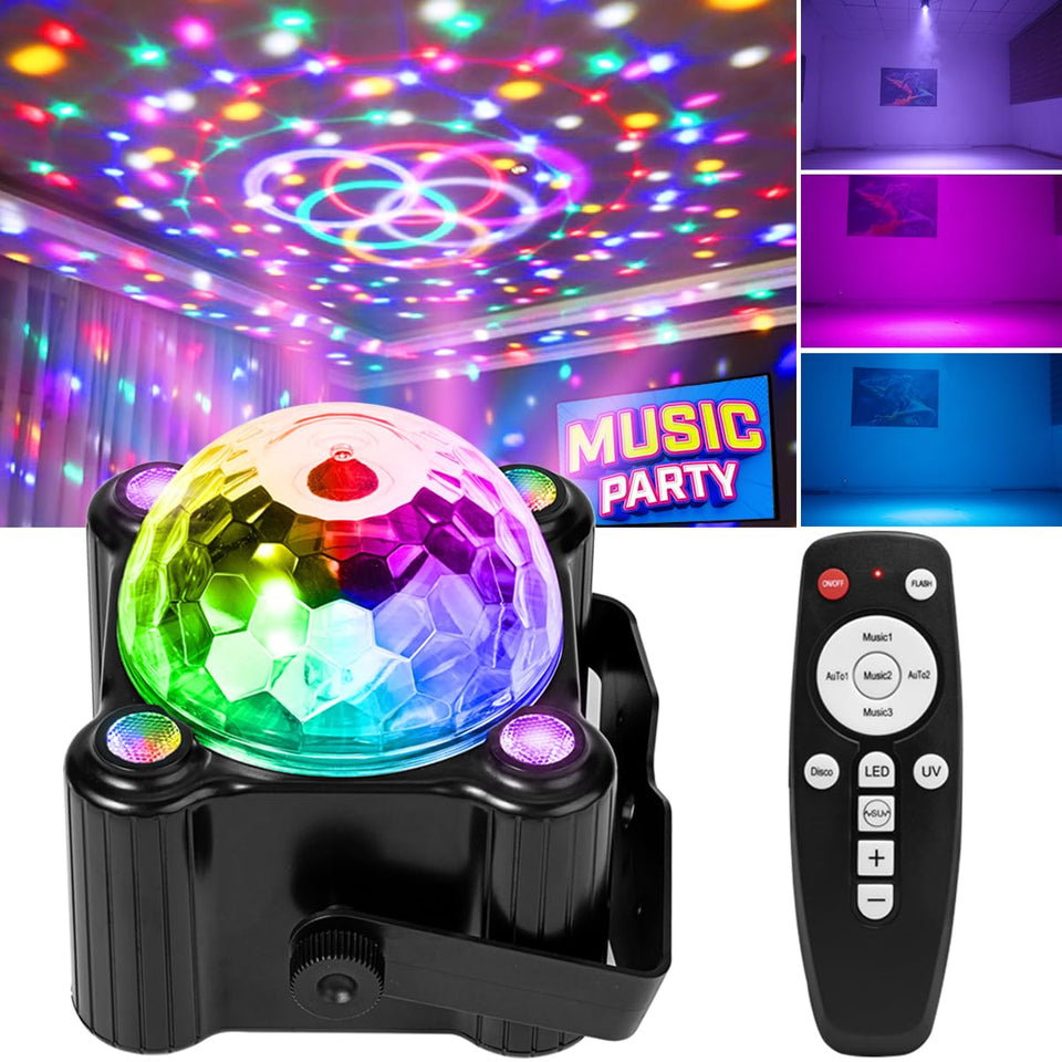 LAUCNPTY disco ball light overhead creates dynamic dance floor ambience