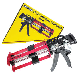 LAUCO dual cartridge epoxy gun 200ml for precise 1:1 and 2:1 panel bonding.