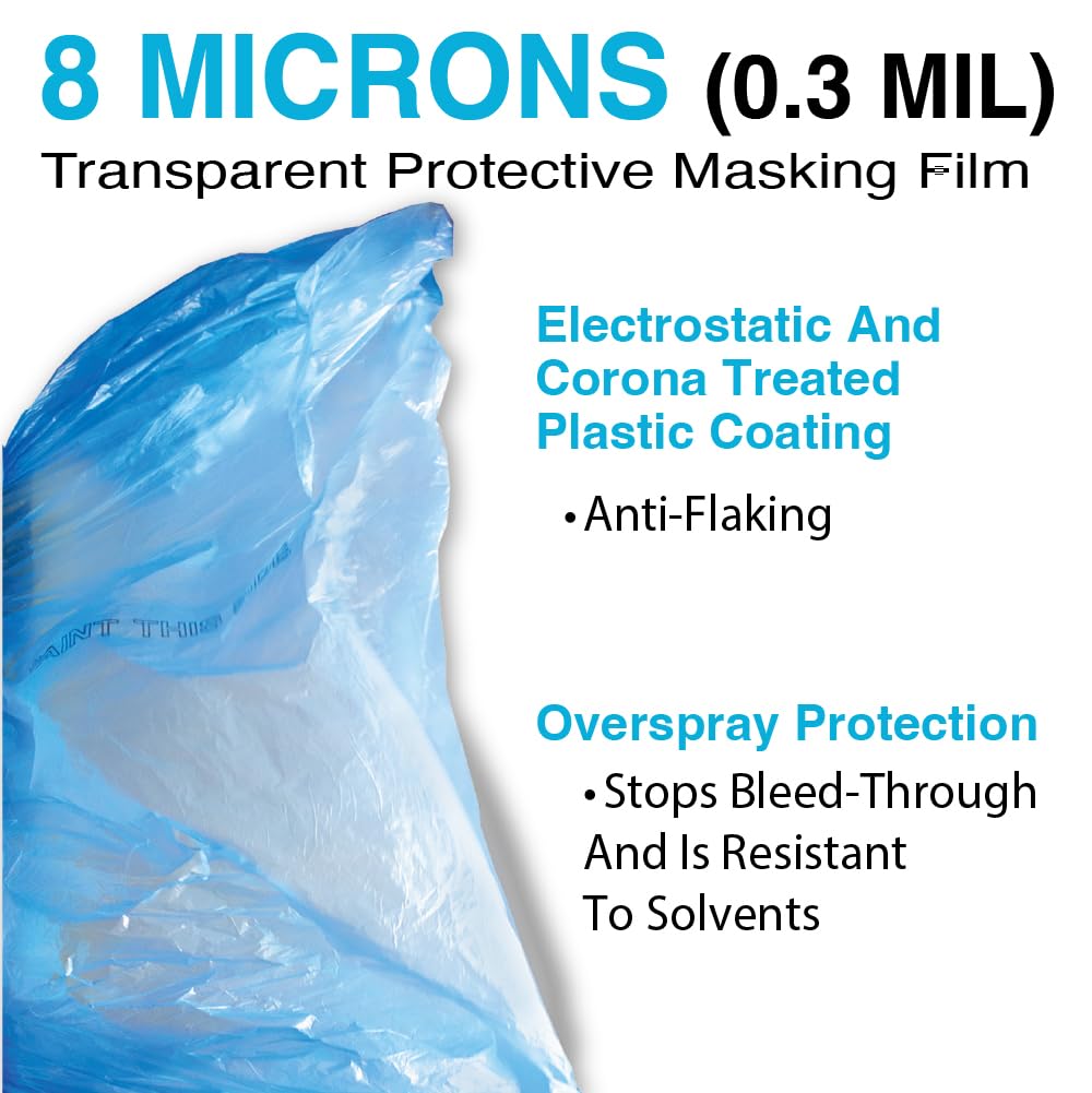 LAUCO MAXIFILM masking film spreads evenly for clean surface coverage.
