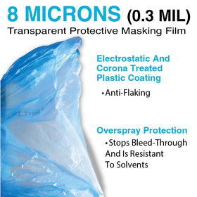 LAUCO MAXIFILM masking film spreads evenly for clean surface coverage.