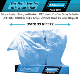 LAUCO MAXIFILM blue overspray masking roll adheres well, reducing paint flaking.