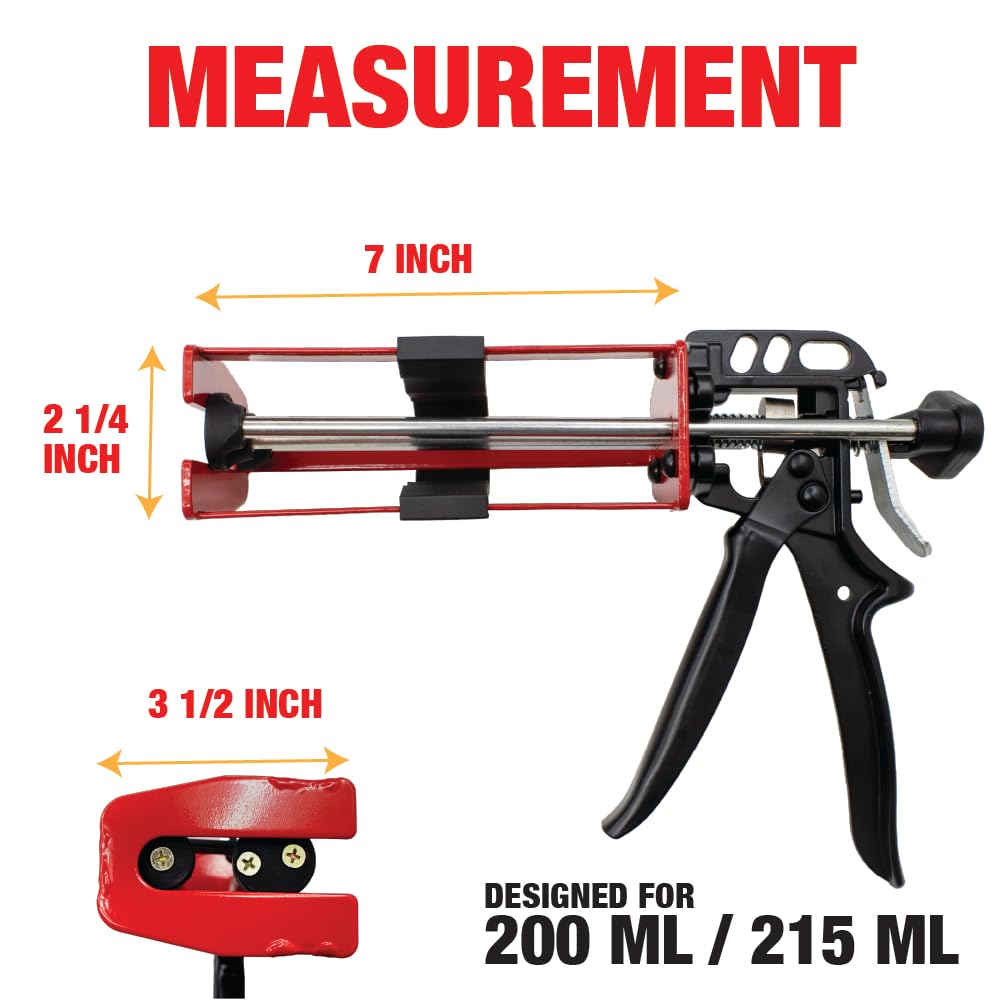 Manual operation provides direct control over adhesive output.