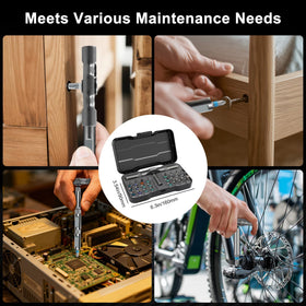 Laukowind 24-in-1 bits organized for quick identification and repairs.