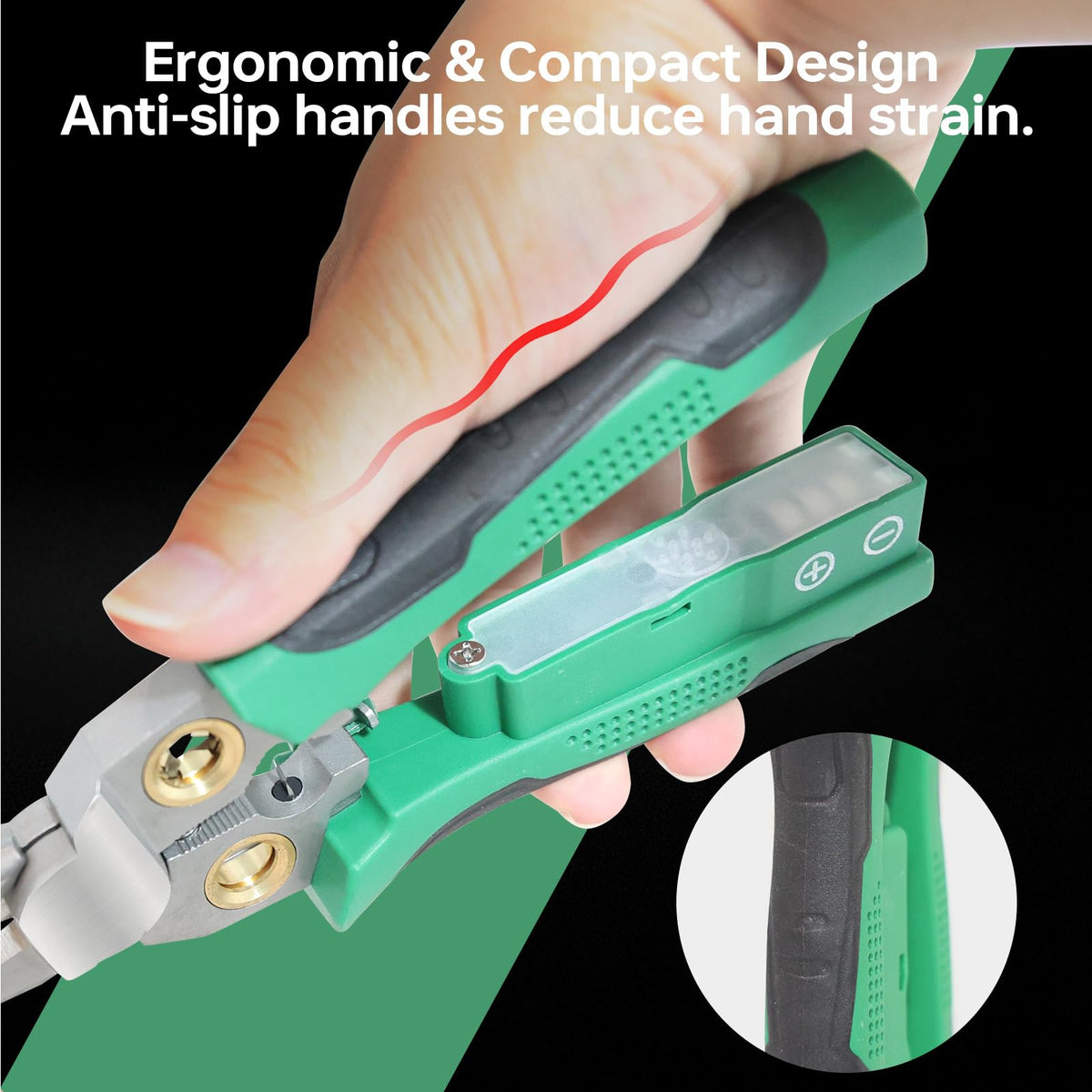 Laukowind built-in voltage tester indicator supports safe operation during maintenance.