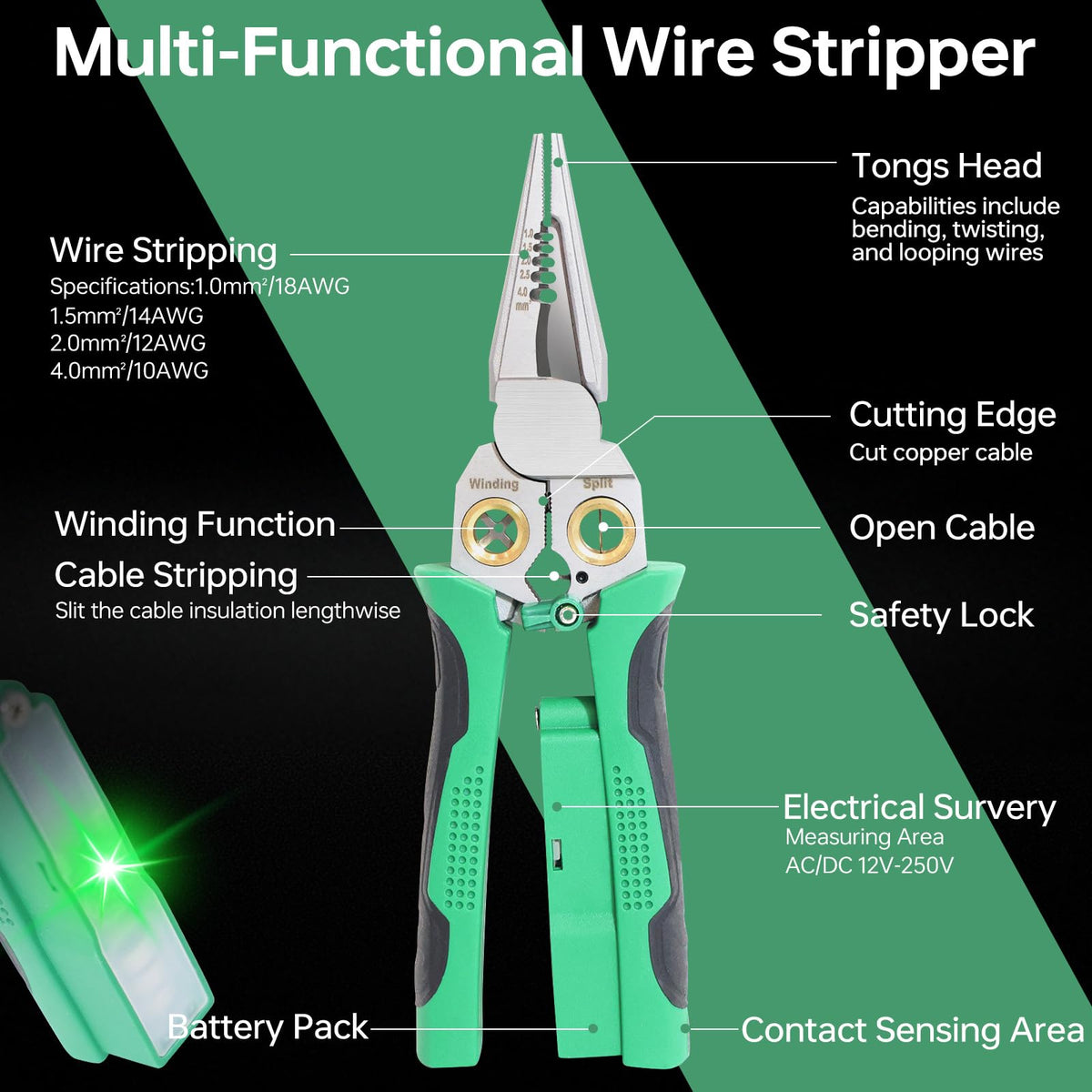 Laukowind wire stripper-pliers assembly shows robust build and reliable crimping.