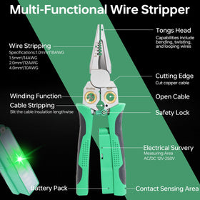 Laukowind wire stripper-pliers assembly shows robust build and reliable crimping.