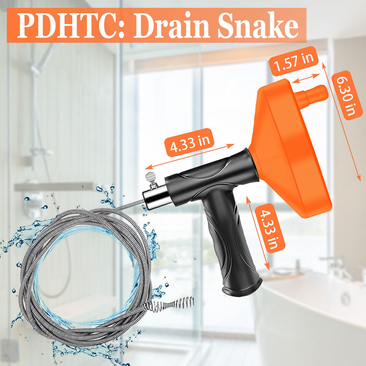 Launary drain snake ideal for sewer lines in homes