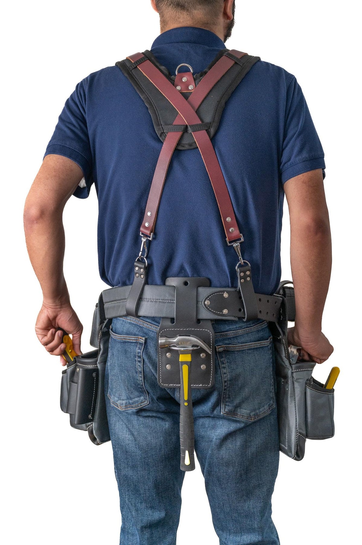 Fully adjustable straps fit most body types on LAUTUS suspenders