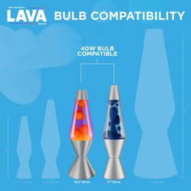 Lava lamp glow ambience with replacement bulbs installed