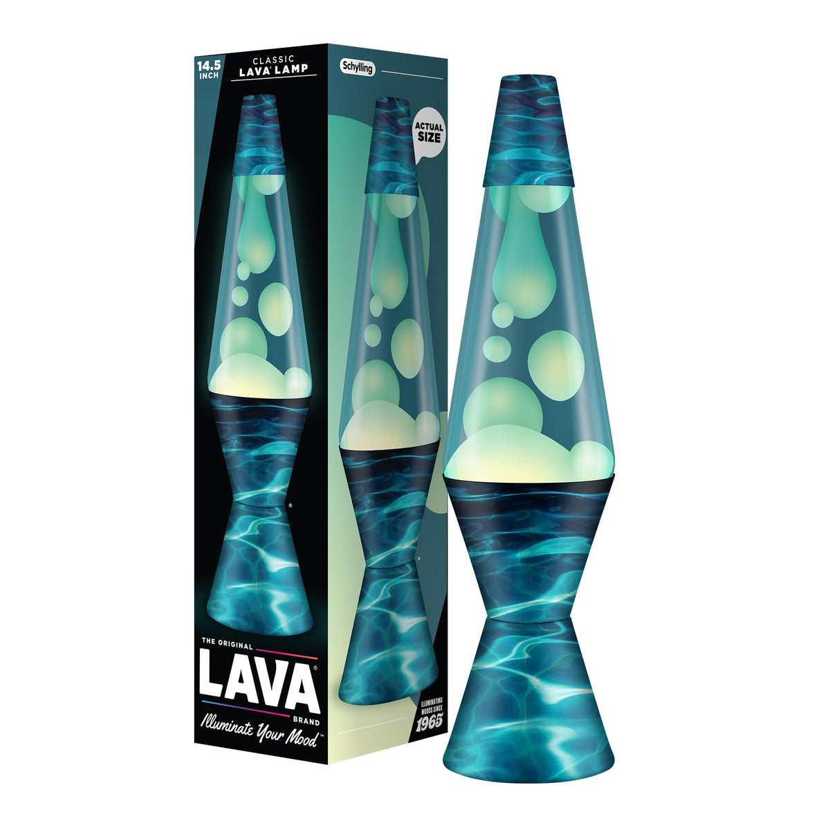 Lava Original lamp with 14.5-inch globe creates ambient mood lighting