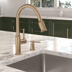 Lava Odoro brass kitchen pump head for durable, reliable handwashing