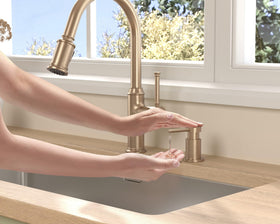 Lava Odoro modern champagne gold design complements various kitchen styles