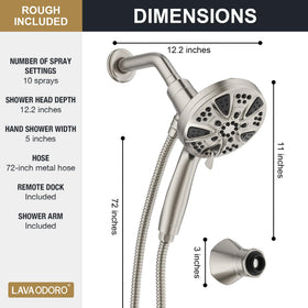 Lava Odoro SH180-BN-D pet cleaning with detachable handheld and magnetic dock
