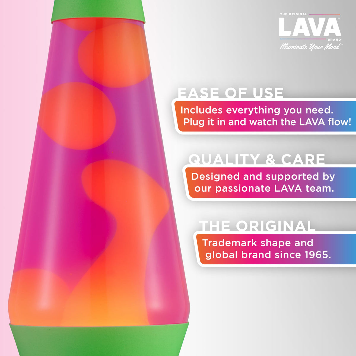 Lava Original Lamp neon green base and cap with glow-in-the-dark finish.