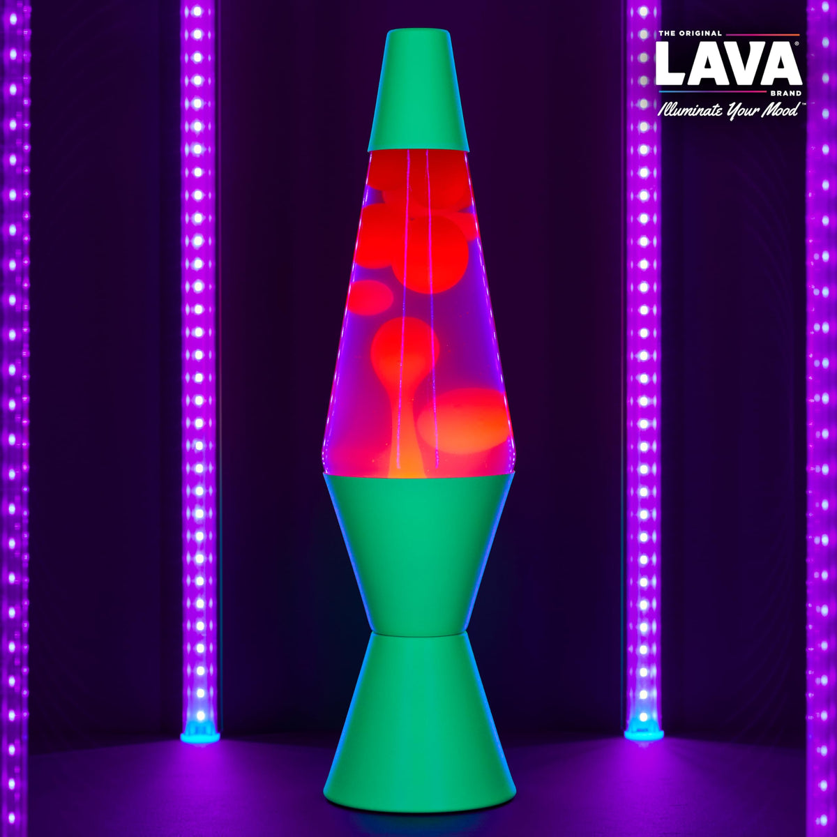 Lamp stands 14.5 inches tall with a 20-ounce glass globe.