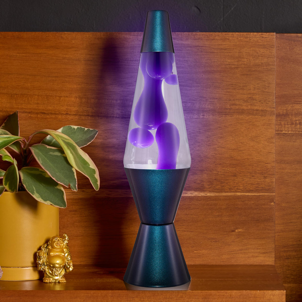 Lava Original Lamp bulb switch visible on cord for easy operating.
