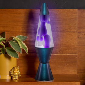 Lava Original Lamp bulb switch visible on cord for easy operating.