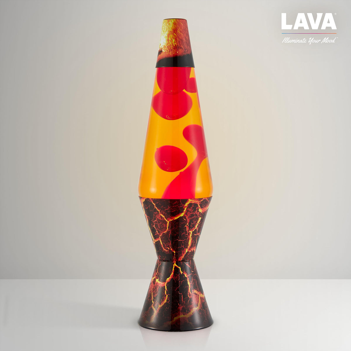 Packaging box of the Lava lamp highlighting classic design