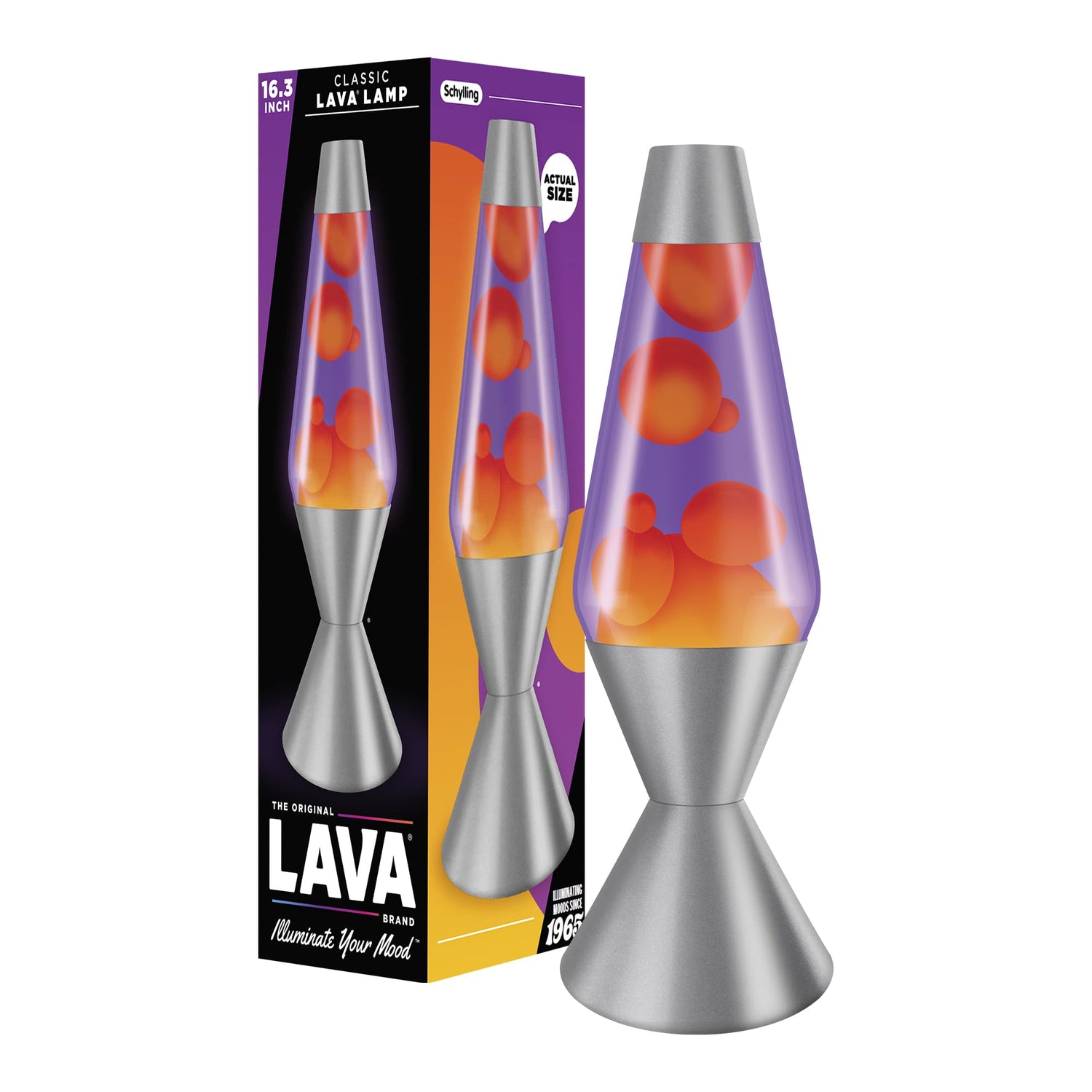 Lava Original Lava Lamp large globe with warm ambient glow