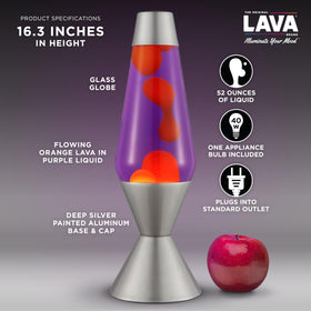 Lava Original Lava Lamp orange lava purple liquid contrast enhances decor