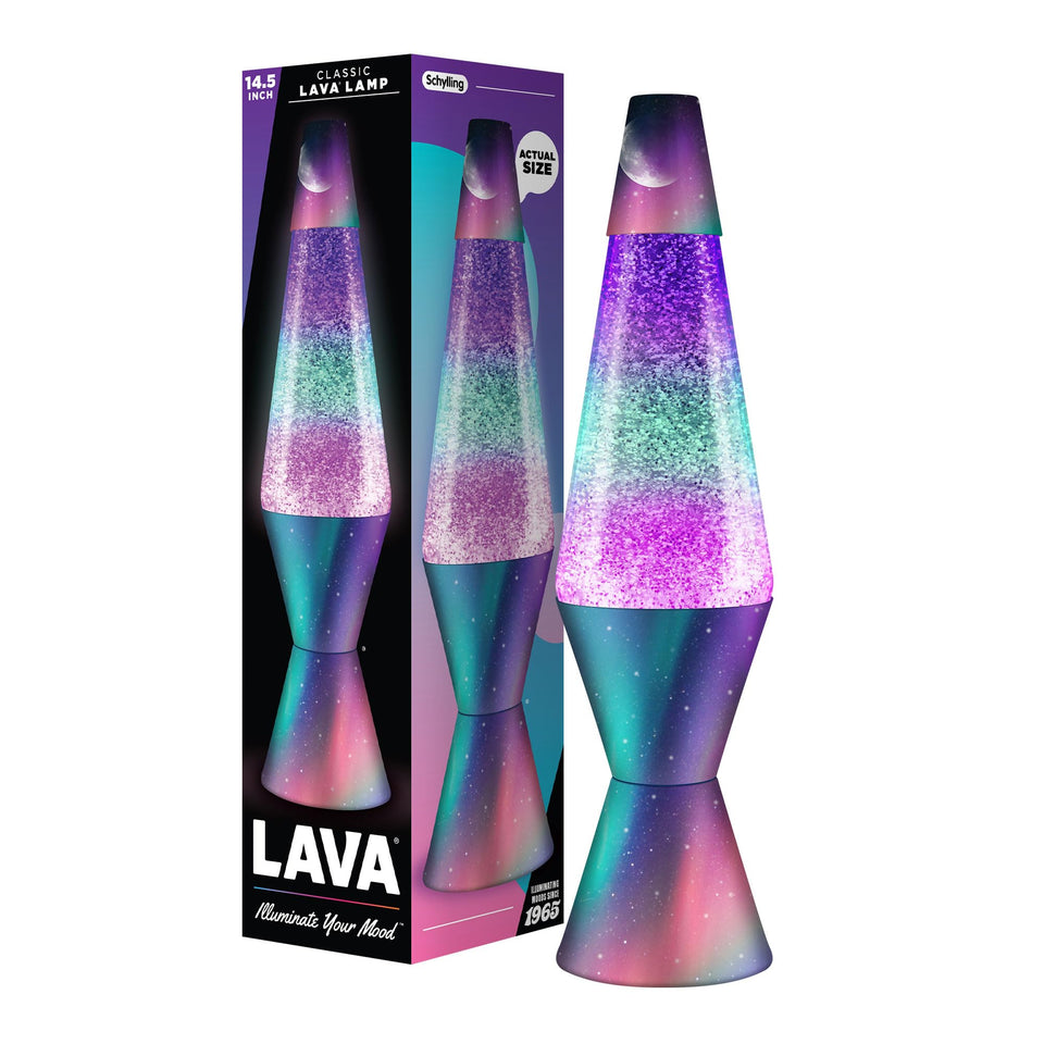 Lava Polar Glimmer base glitter adds a calming focal point to any room.