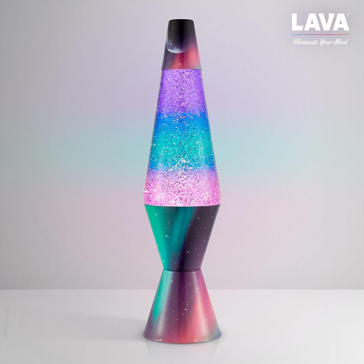Lava Polar Glimmer power cord provides safe, simple plug-in operation.