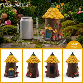 Lavezee banana-shaped fairy house adds whimsical charm for any garden feature.