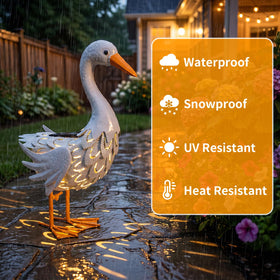 Lavezee front porch decor goose brightens entryways after dark.