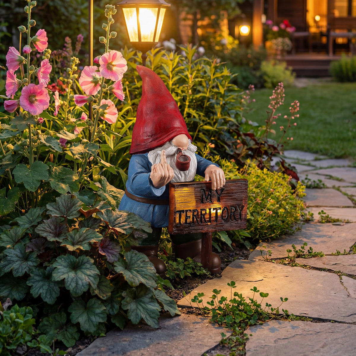 Lavezee gag gift garden gnome ideal for birthdays or housewarmings.