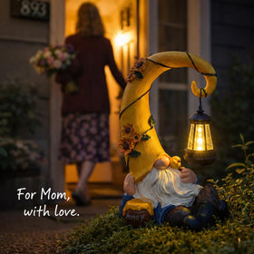 Lavezee garden path gnome decor brightens patios and entryways.