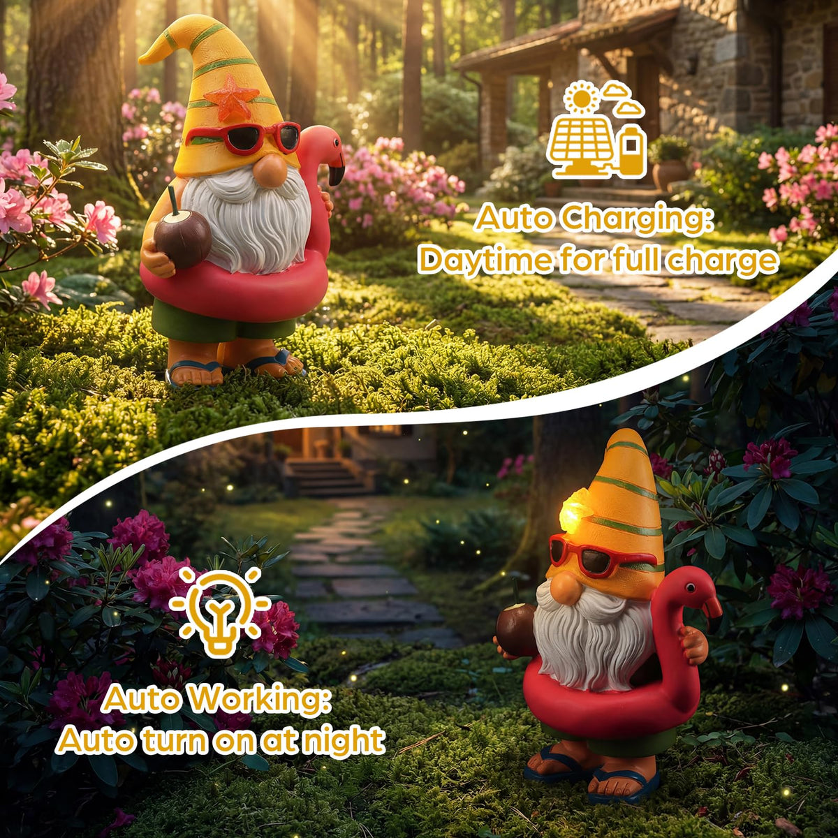 Lavezee versatile patio garden gnome decor for summer spaces