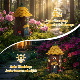 Lavezee solar garden light charges by day for effortless evening illumination.