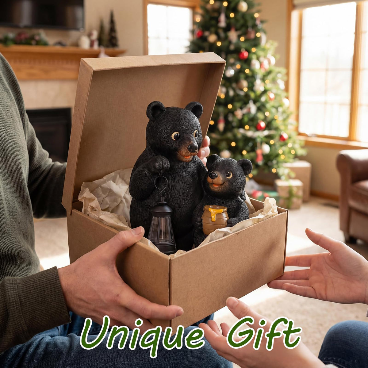 Lavezee solar-powered bear light saves wiring while brightening porches.