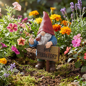 Lavezee waterproof and durable gnome with outdoor-ready coating.