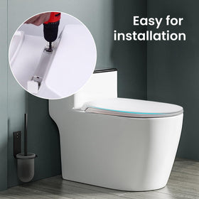 LavishStream elongated seat with secure fit reduces movement during use